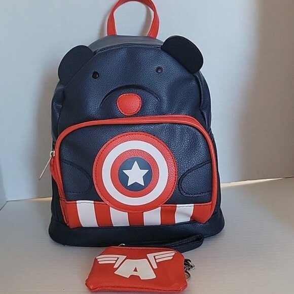 Marvel Captain America Bear Mini Backpack Coin Pouch Bag Women\'s Woman\'s main image 10
